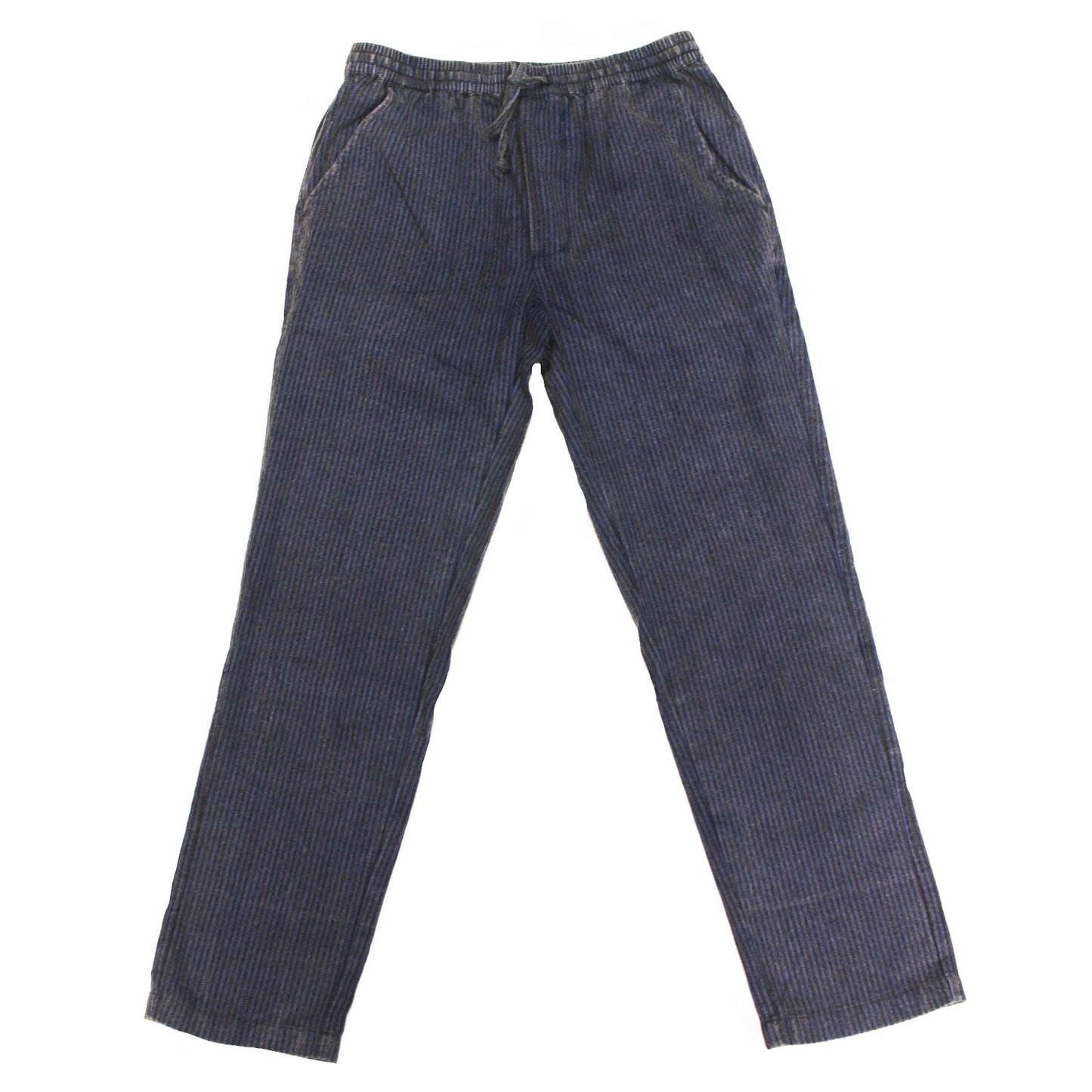 Acid Wash Pinstripe Pants Faded Blue