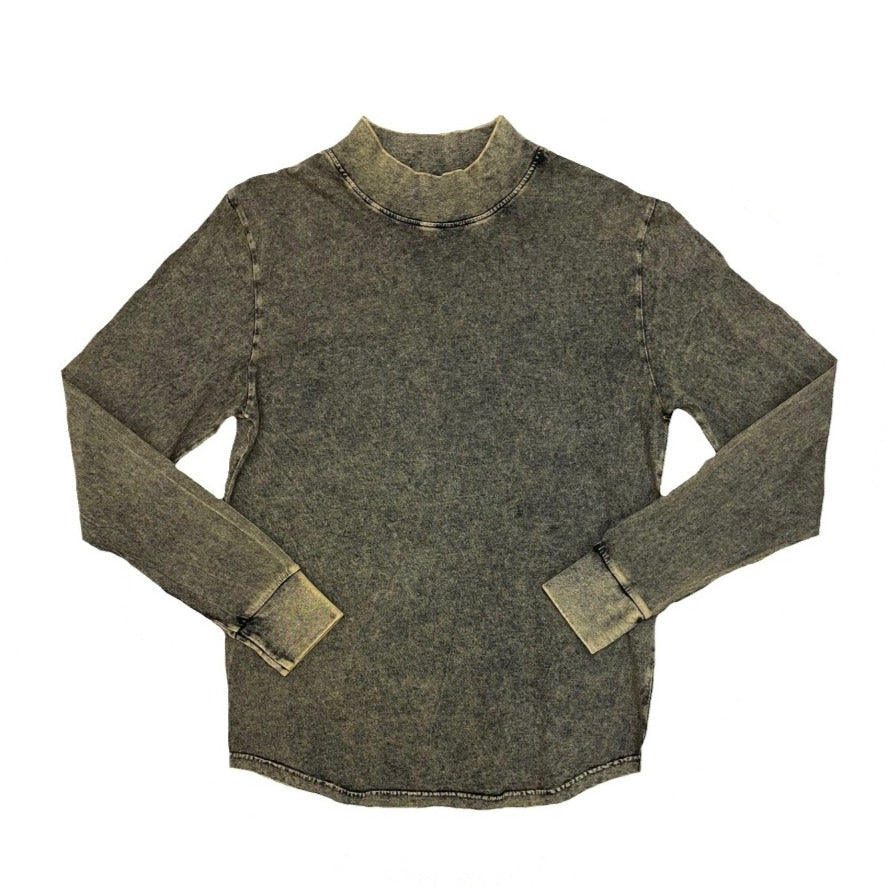 Acid Wash Mock Neck