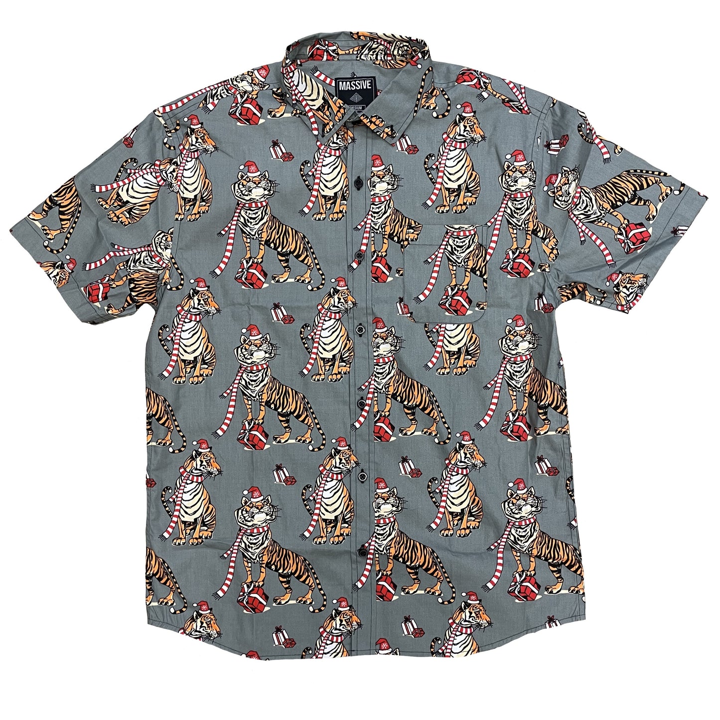 Tiger Santa SS Buttondown