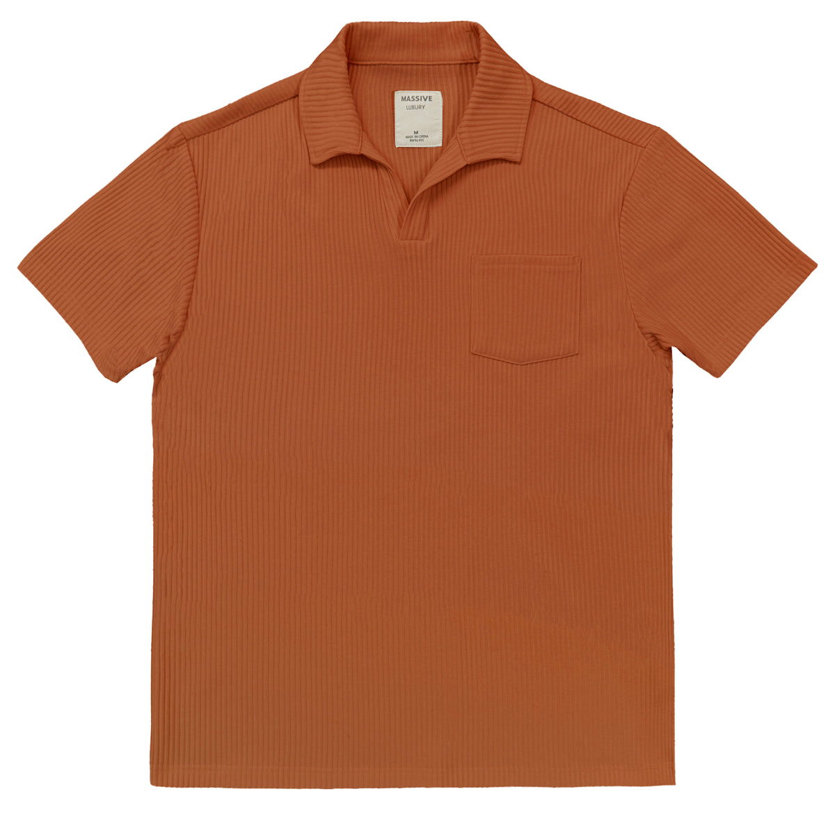 Textured Ribbed Polo