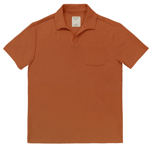 Textured Ribbed Polo
