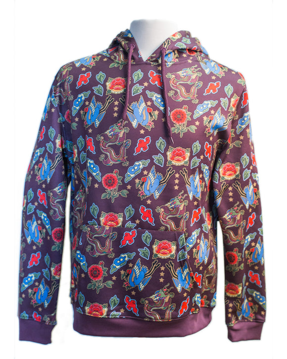 Sublimation Eastern Print Hoodie - Super Massive Shop