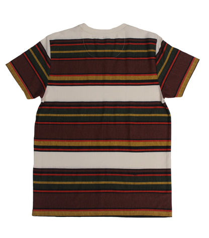 Cream SideStripe Collar Tee - Super Massive Shop
