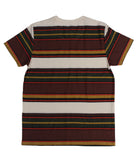 Cream SideStripe Collar Tee - Super Massive Shop