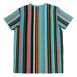 Turquoise VertStripe Collar Tee - Super Massive Shop