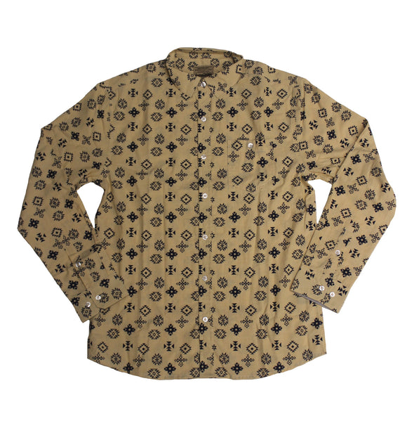 Wheat Chambray LS Button-down - Super Massive Shop