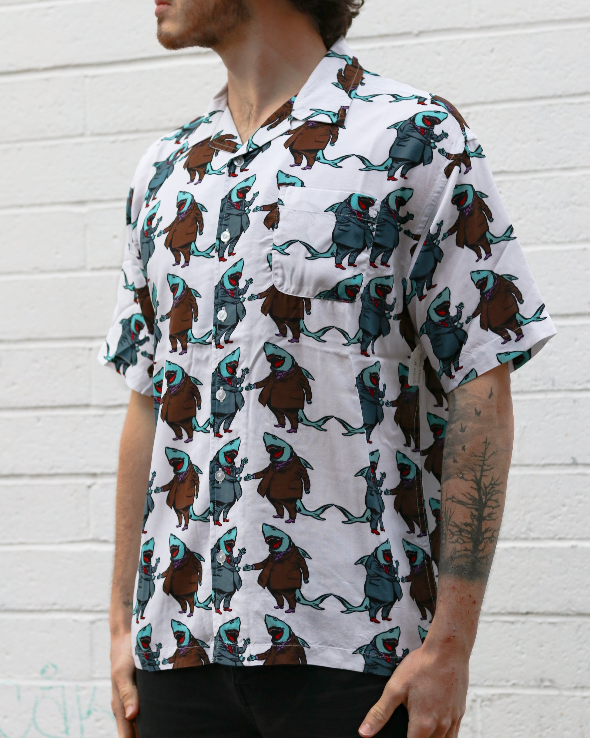 Corporate Shark SS Button-down - Super Massive Shop