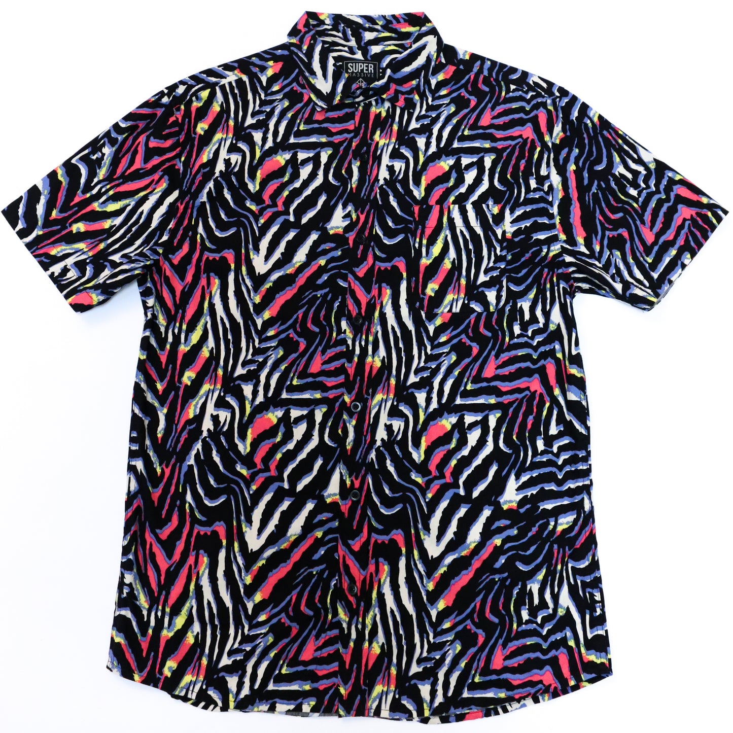 Rainbow Zebra SS Button-down