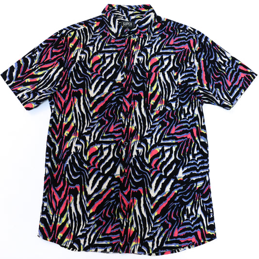 Rainbow Zebra SS Button-down