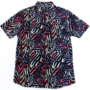 Rainbow Zebra SS Button-down