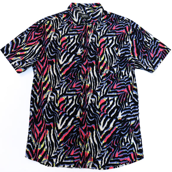 Rainbow Zebra SS Button-down