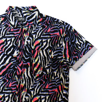Rainbow Zebra SS Button-down