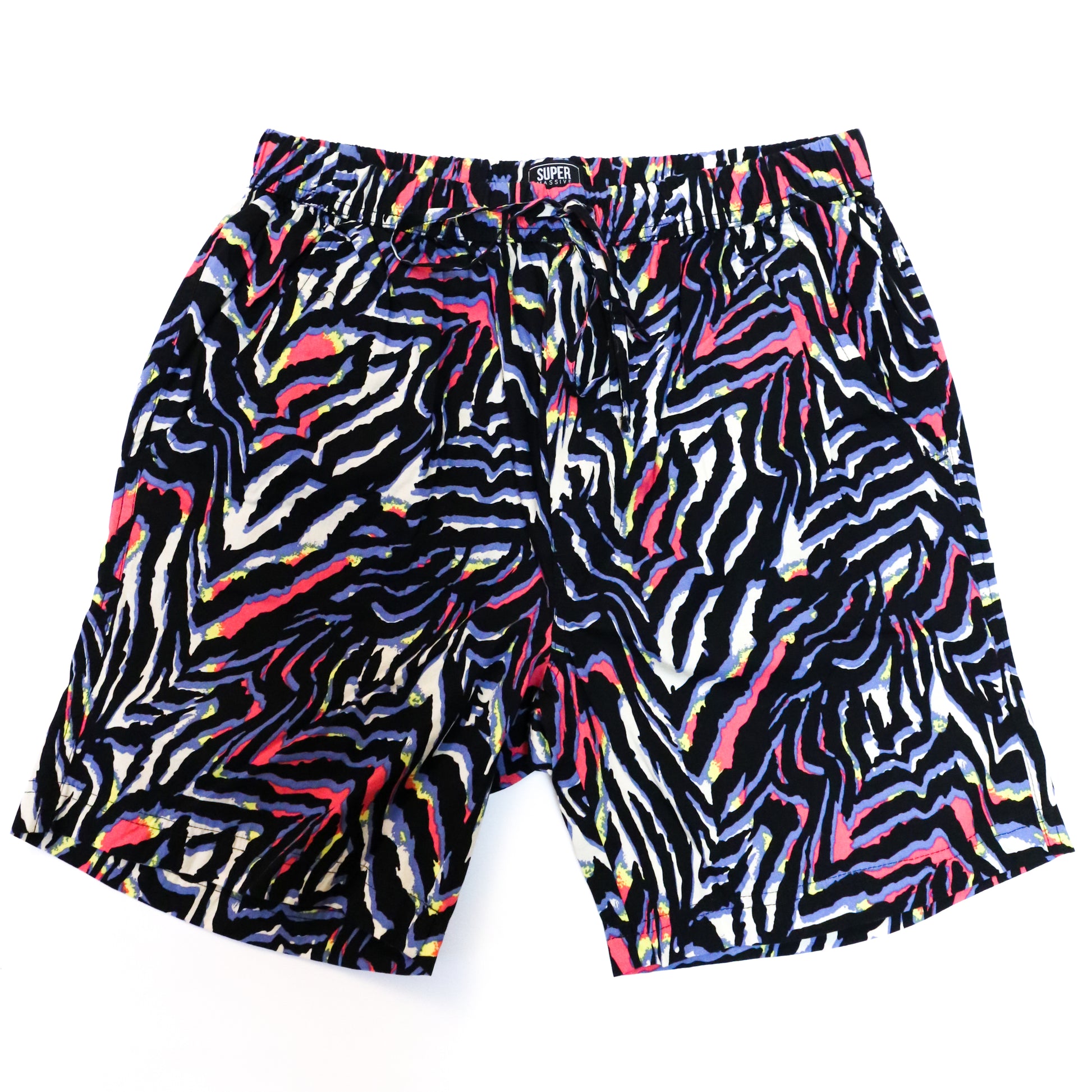 Rainbow Zebra Print Shorts