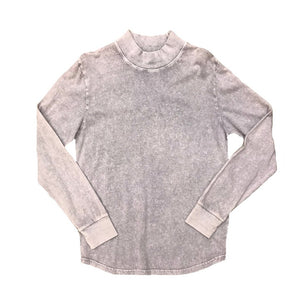 Acid Wash Mock Neck