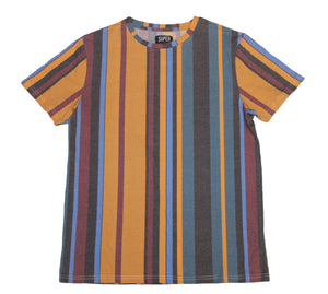 Burnt VertStripe Print Tee - Super Massive Shop