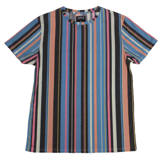 Turquoise VertStripe Print Tee - Super Massive Shop