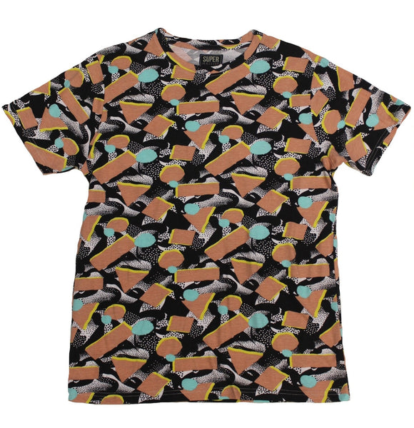 Peach Distortion SS Print Tee - Super Massive Shop