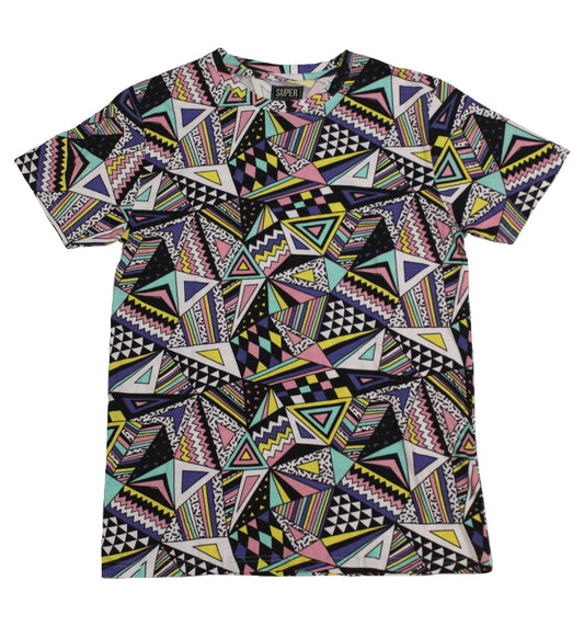 Geometric SS Print Tee - Super Massive Shop