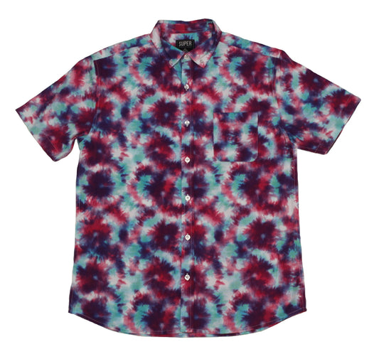 Tie-dye SS Button-down - Super Massive Shop