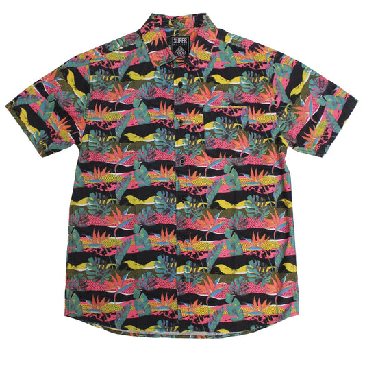 Neon Lagoon SS Button-down (w/o collar buttons) - Super Massive Shop