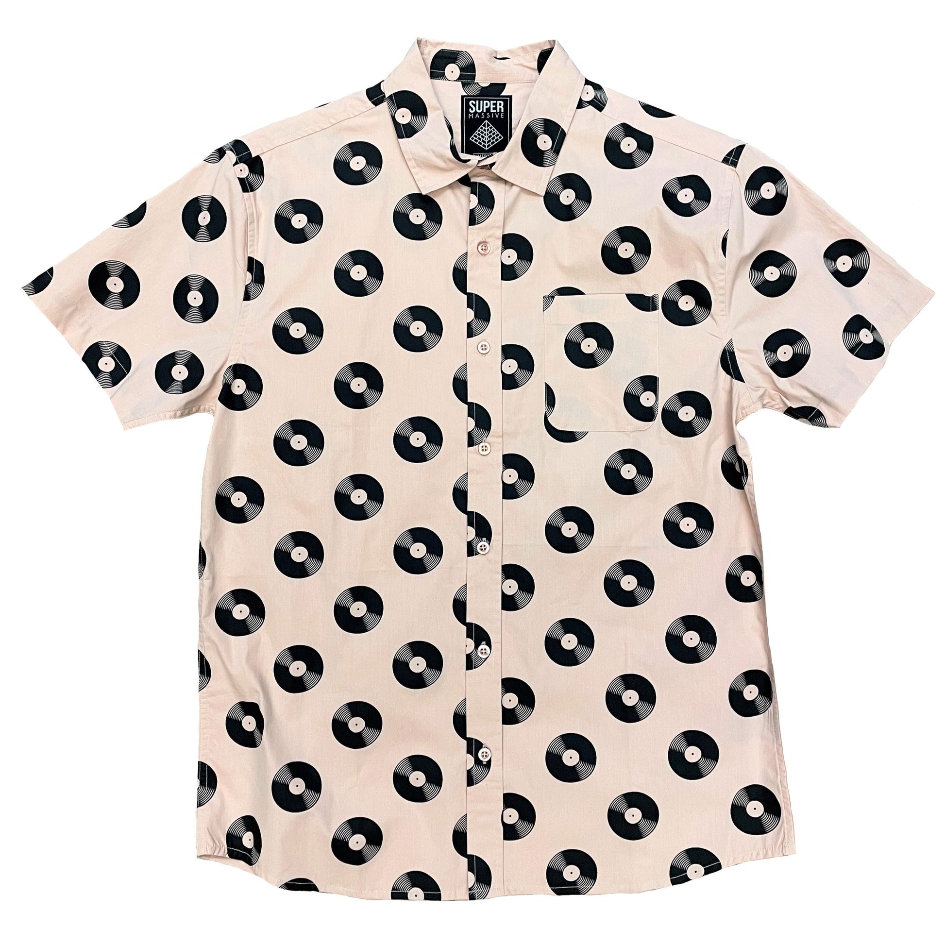 Disc SS Buttondown Dusty Pink